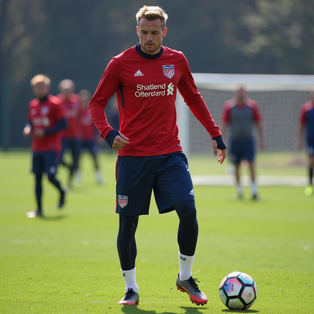 Haaland training with Salzburg