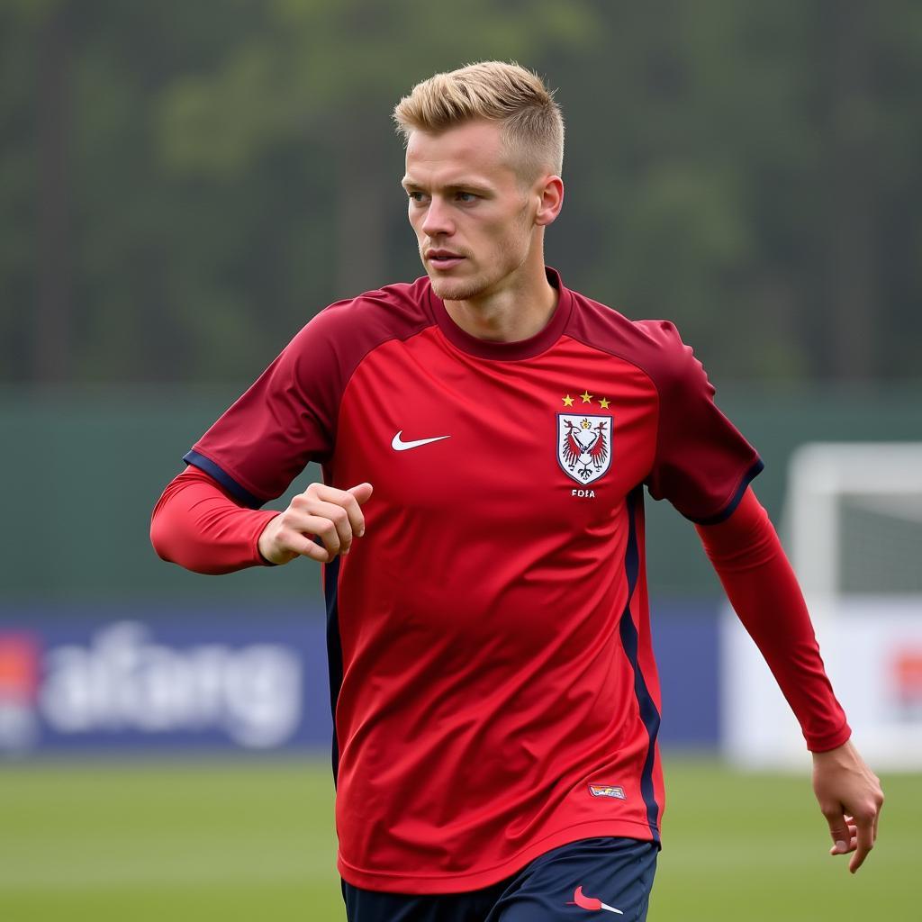 Erling Haaland training with Salzburg FC