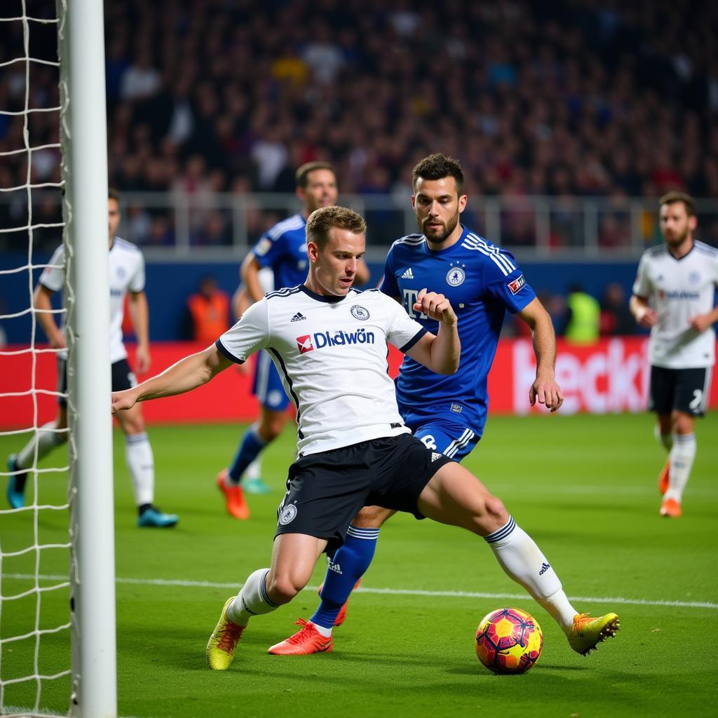 Erling Haaland scoring a stunning goal against Schalke 04