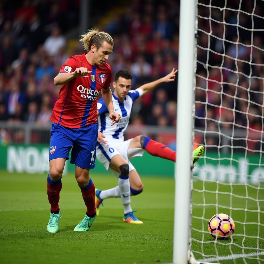 Haaland Scoring a Goal in the Premier League