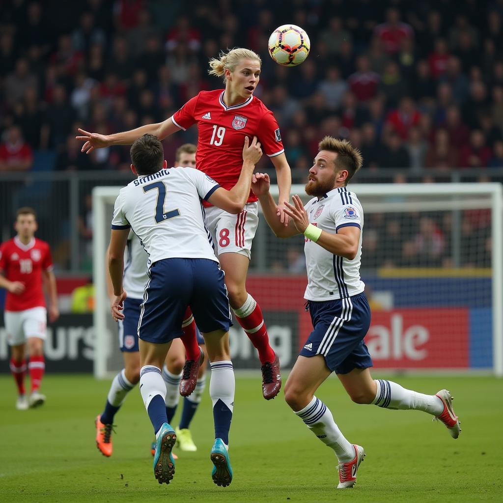 Erling Haaland Scoring a Header