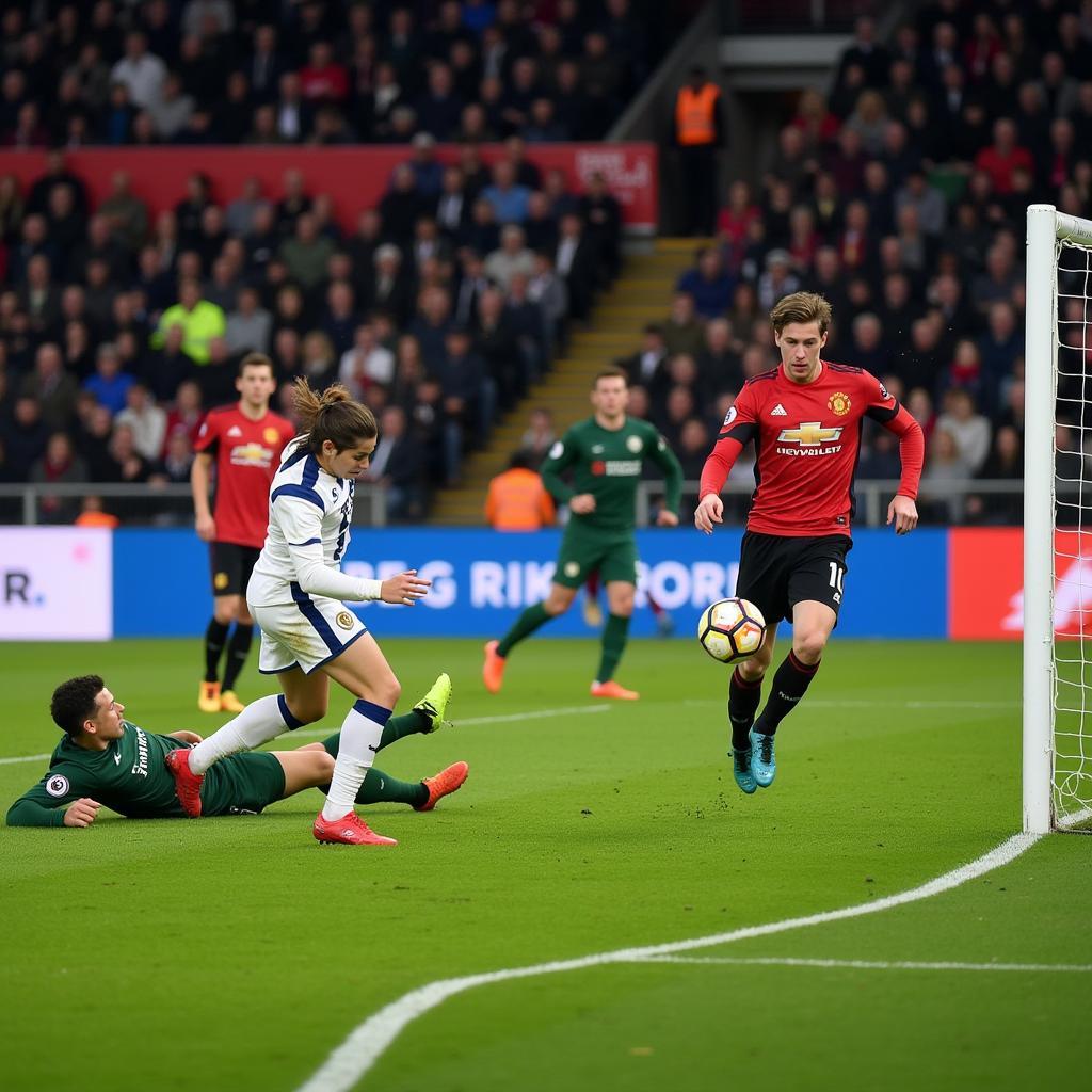 Erling Haaland Scoring a Goal in the Premier League