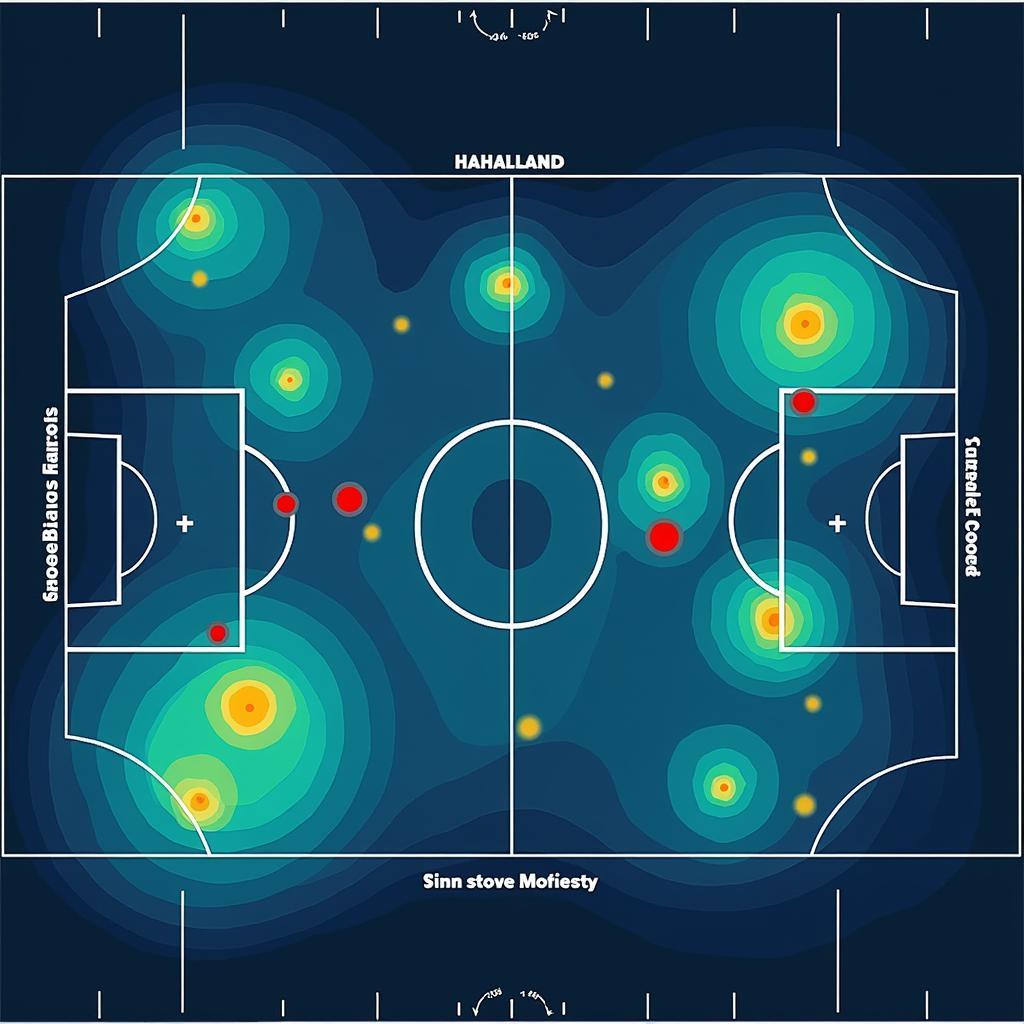 Erling Haaland Shot Placement Heatmap