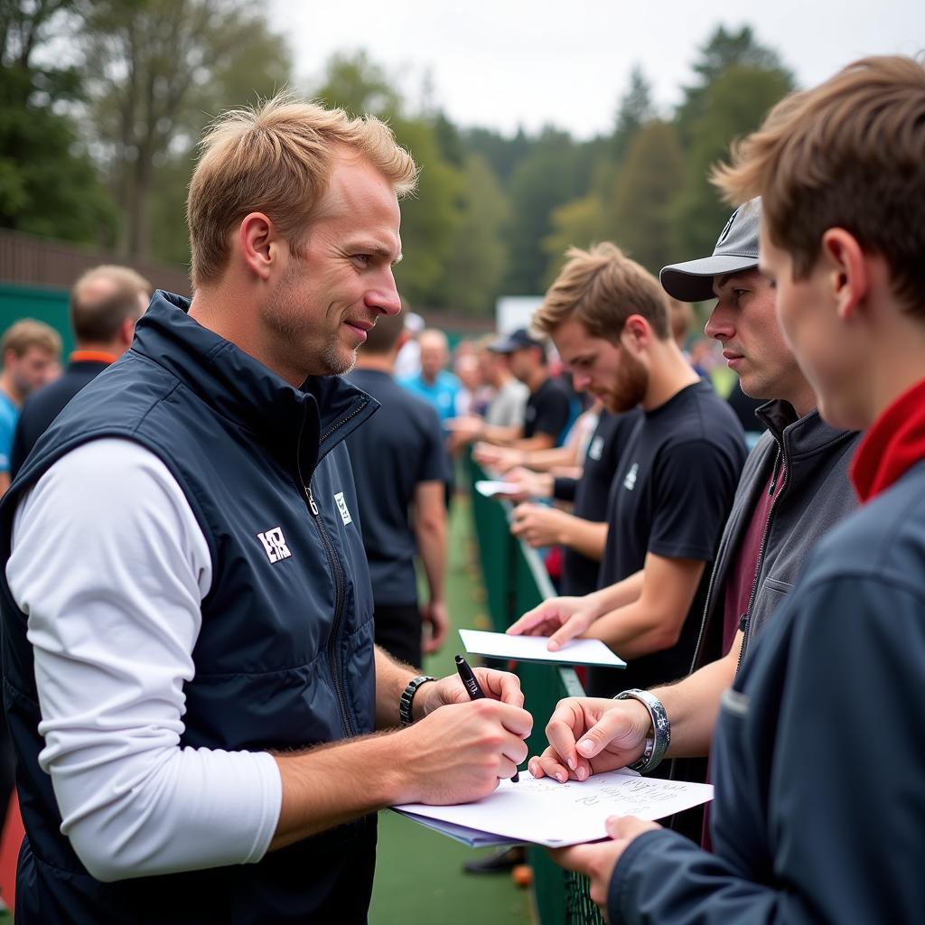 Haaland Signing Autographs for Fans