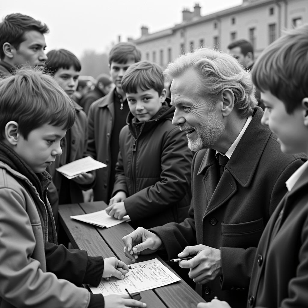 Haaland signing autographs for Norwegian fans