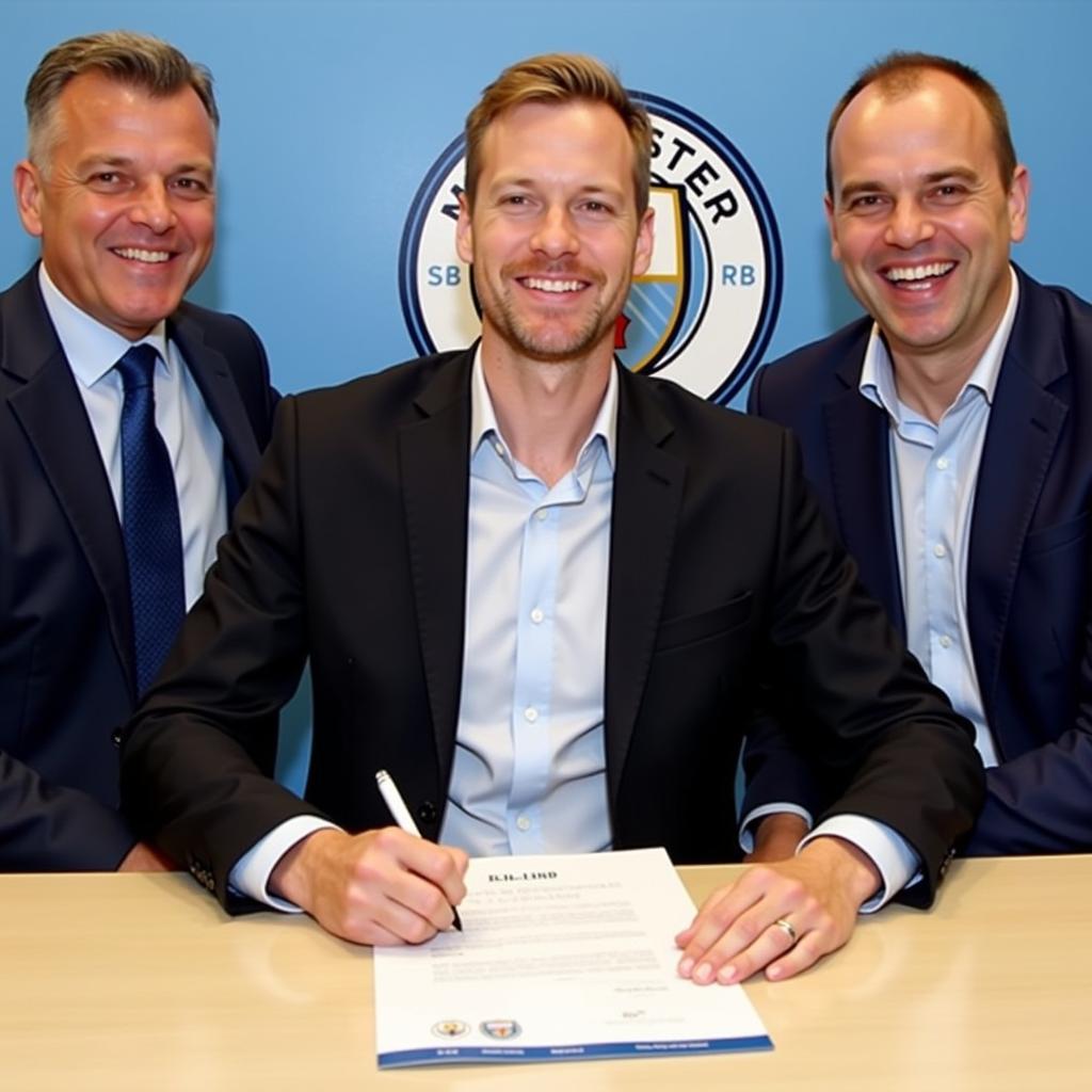 Haaland Signing Ceremony at Manchester City