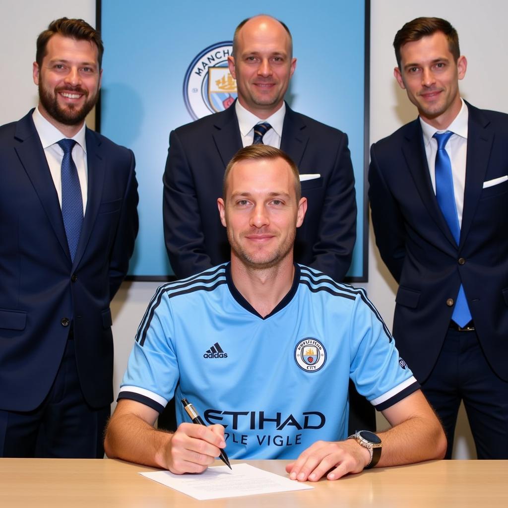 Erling Haaland Signing Contract with Manchester City