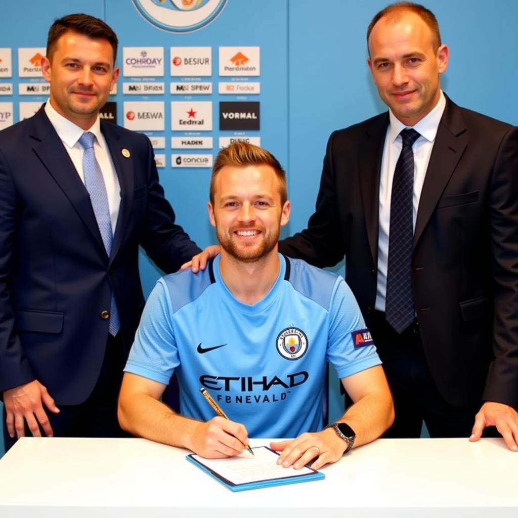 Haaland Signing Contract with Manchester City