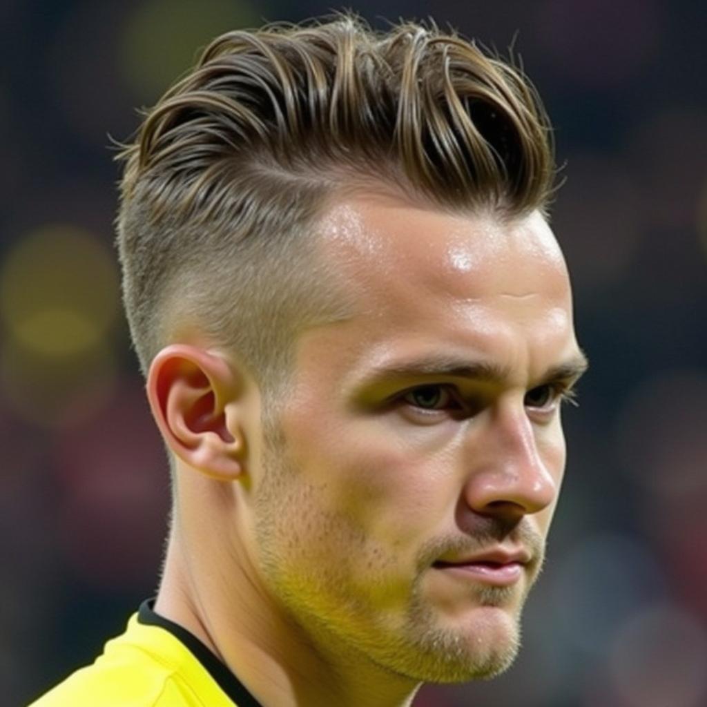 Haaland Dortmund Slicked Back Hairstyle