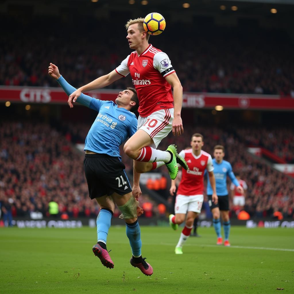 Haaland Scoring a Header Against Southampton