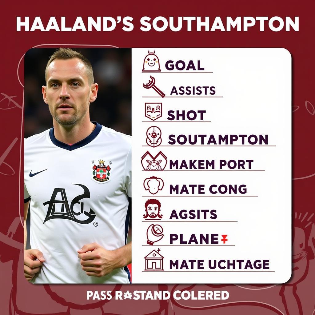 Haaland's Match Stats vs Southampton