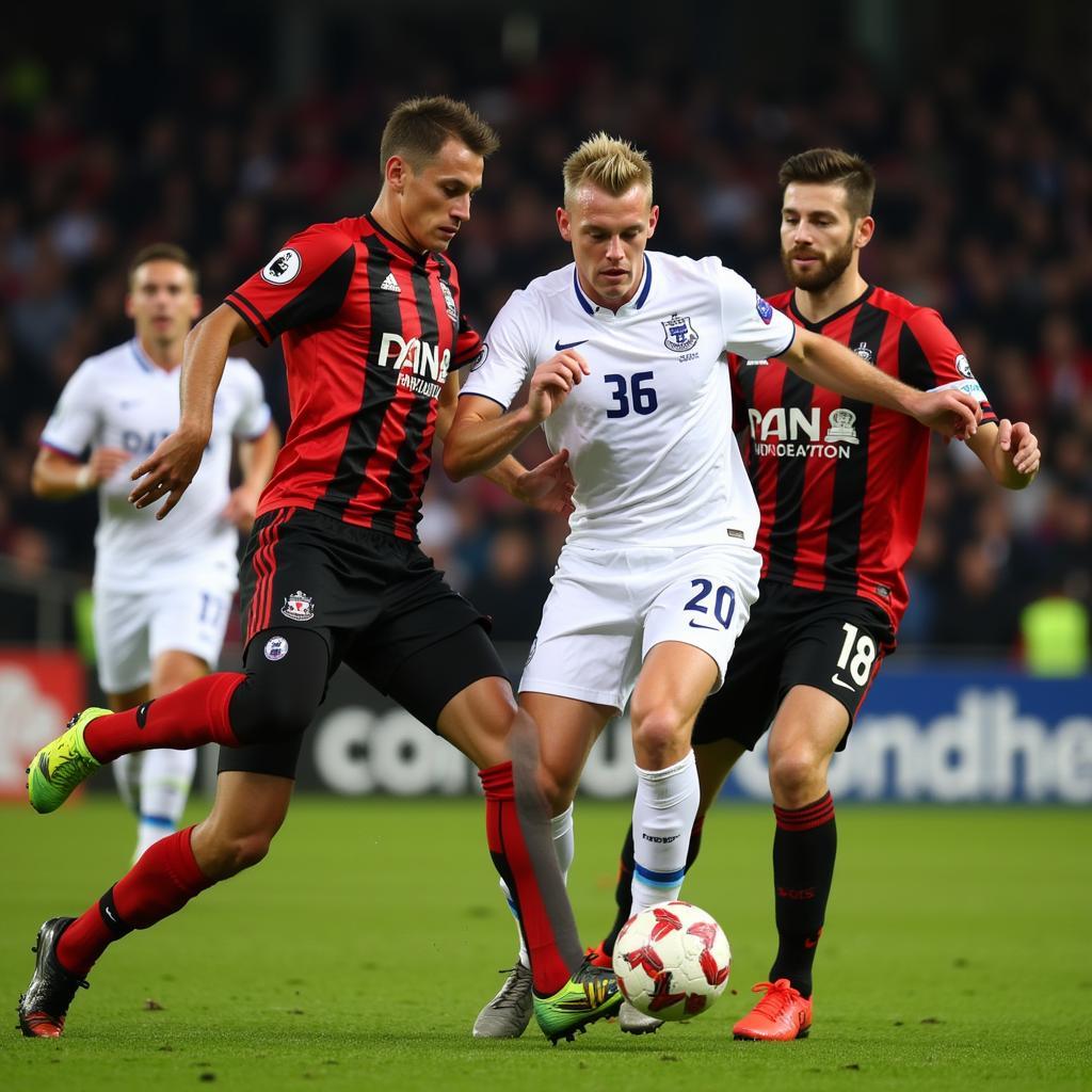 Haaland Battling Southampton Defenders