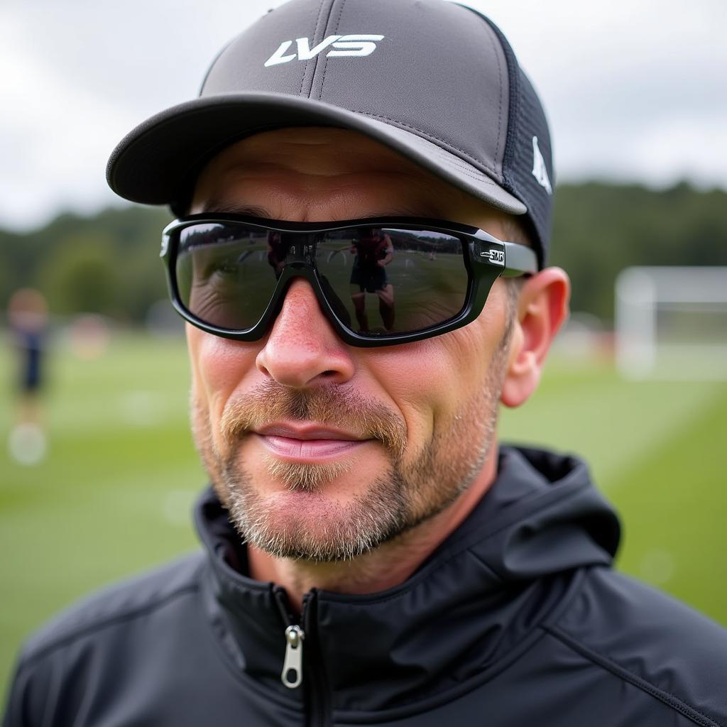 Erling Haaland wearing sporty sunglasses