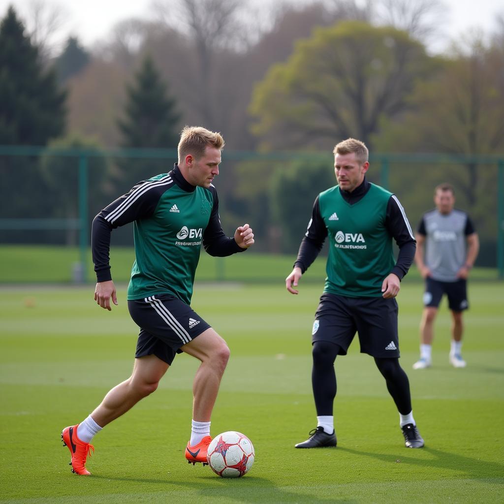 Erling Haaland Performing Sprint Training Drills