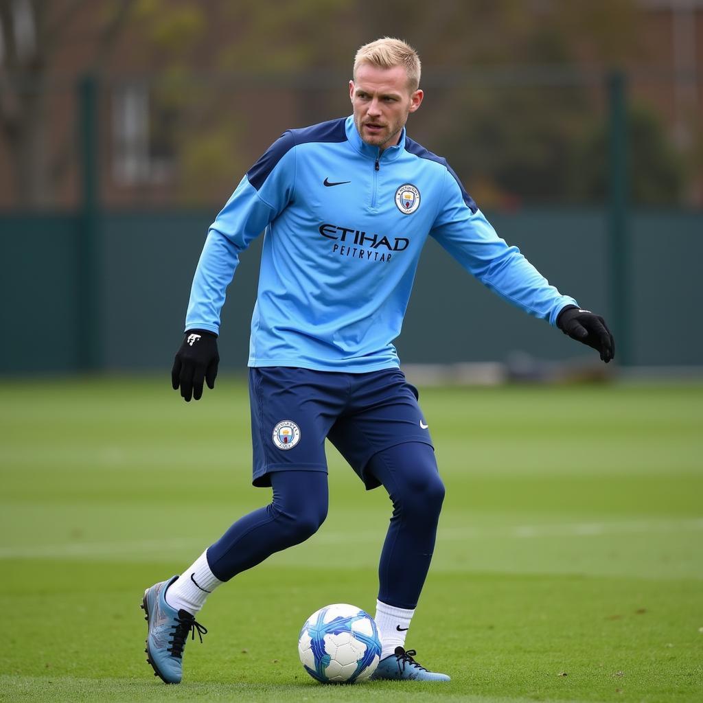 Erling Haaland training with Manchester City