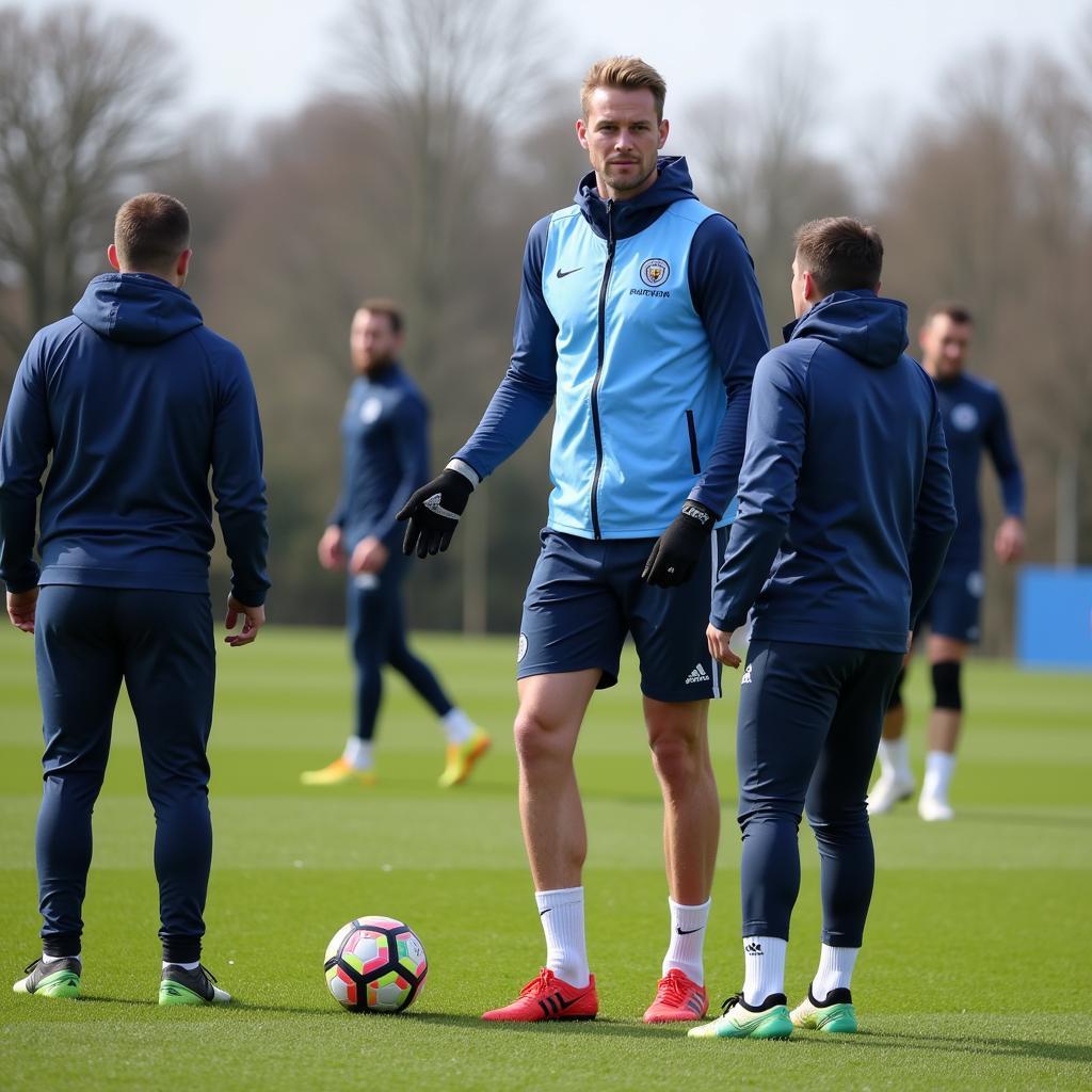 Haaland Training Ahead of Everton Match