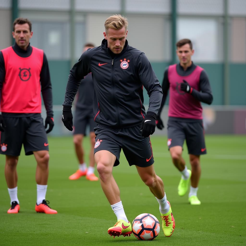 Haaland Training with Bayern Munich