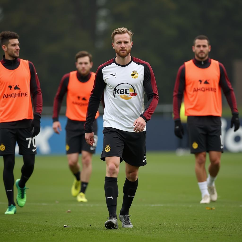 Haaland training with Dortmund