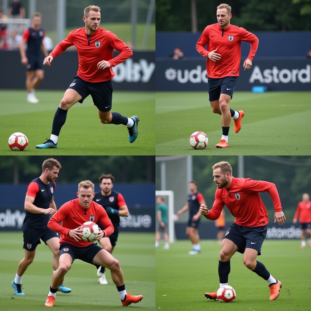 Haaland Engaging in Training Drills