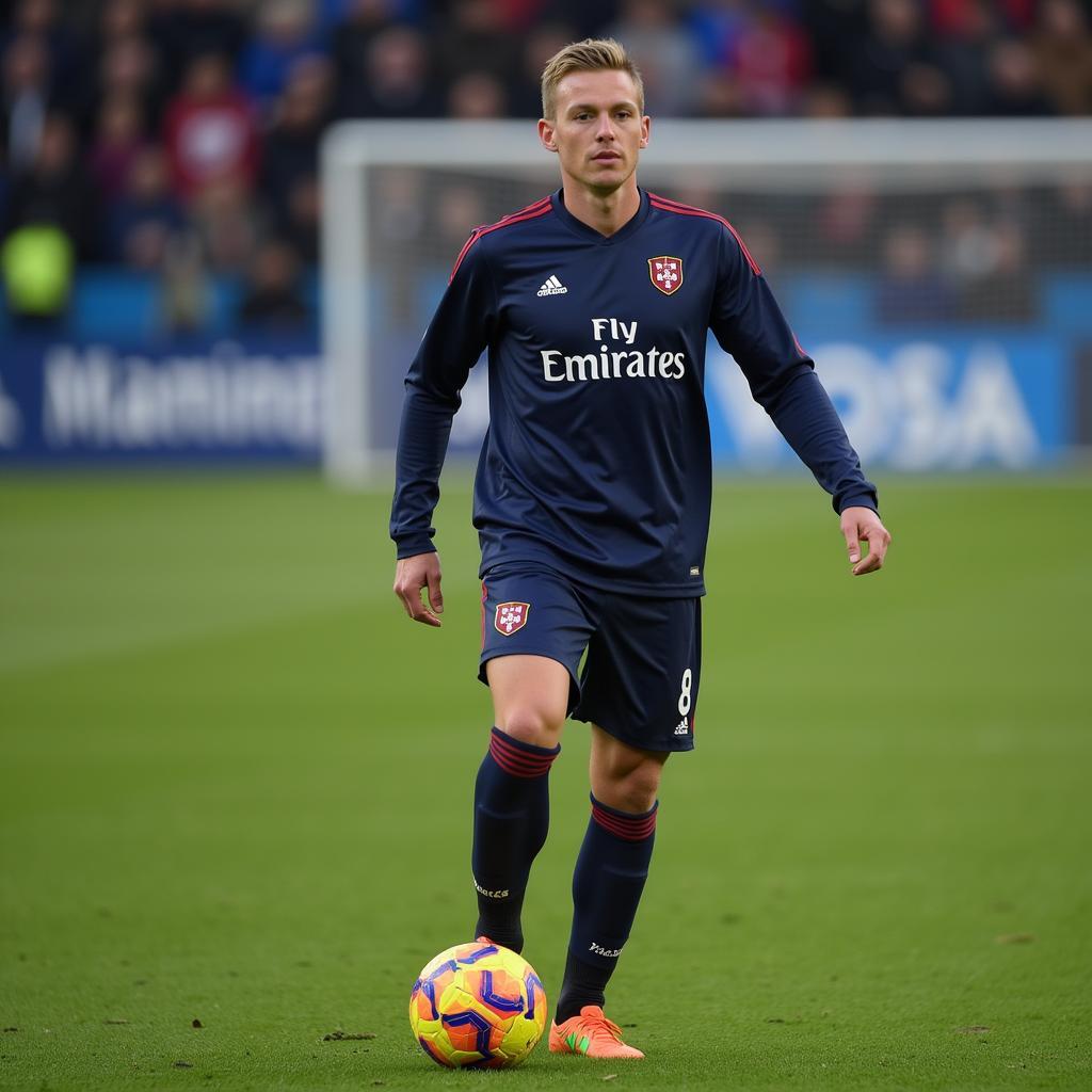 Haaland training for a Premier League match