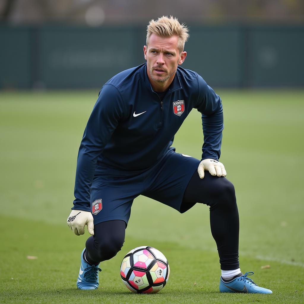 Erling Haaland training on the pitch