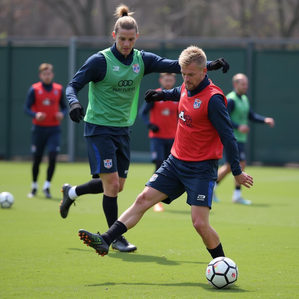 Haaland Training on the Pitch