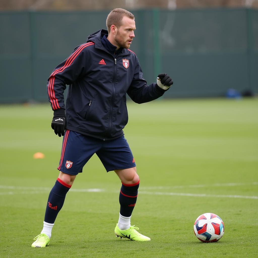 Erling Haaland training intensely