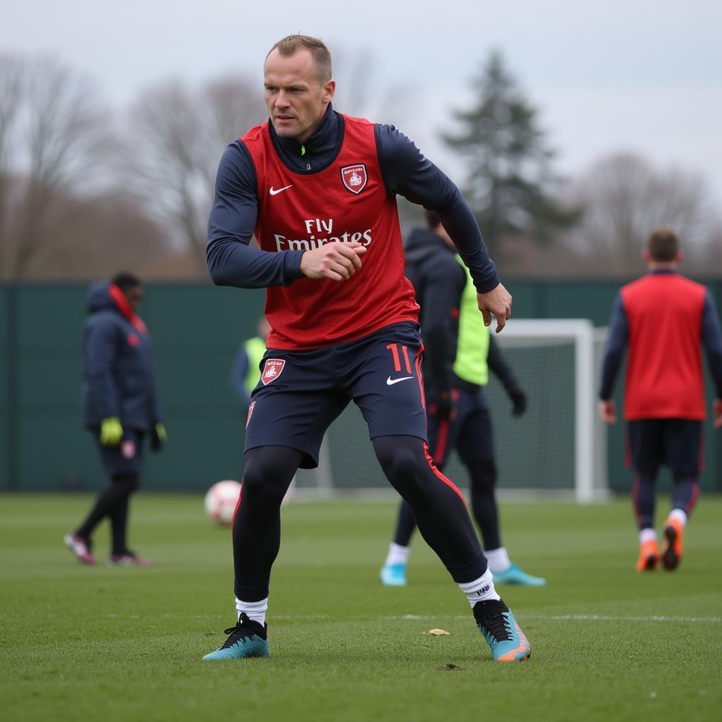 Haaland engages in an intense training session, demonstrating his commitment to physical fitness and skill development.