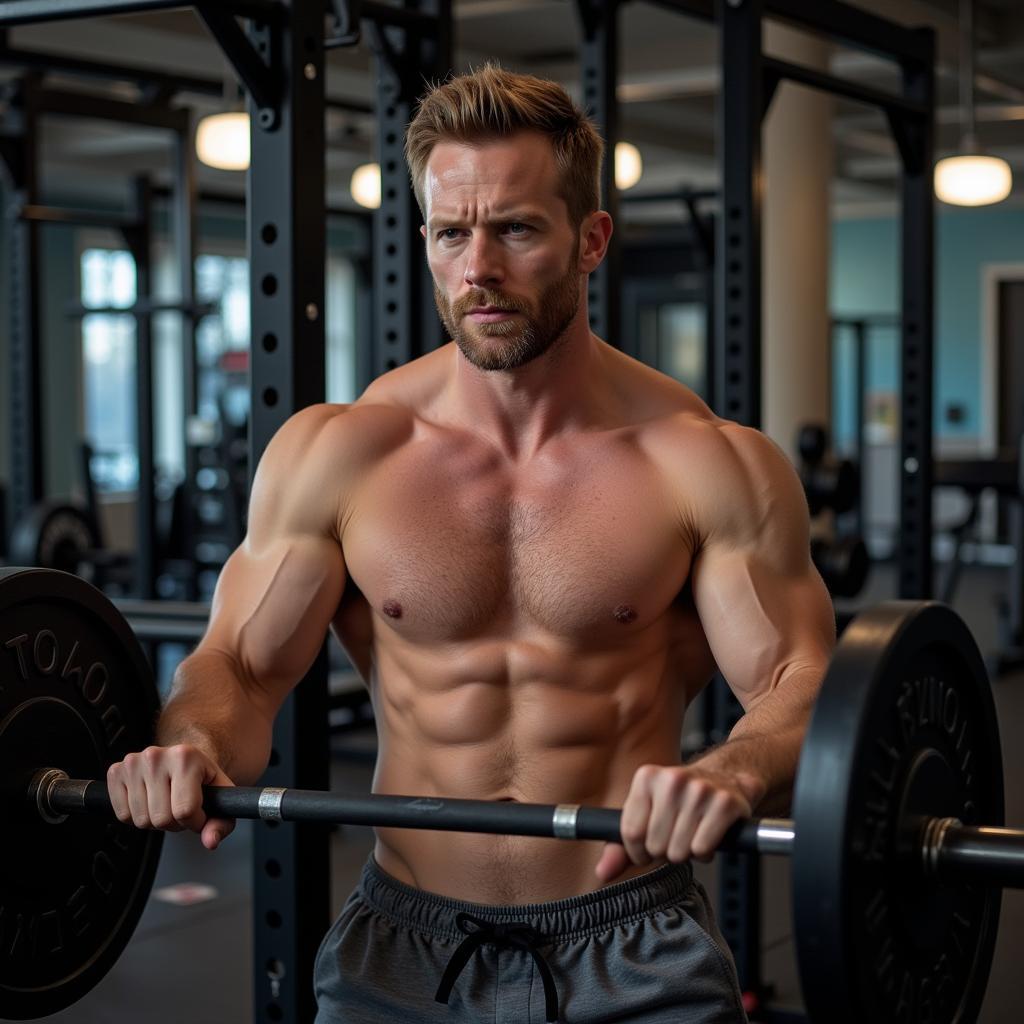 Haaland trains intensely in the gym