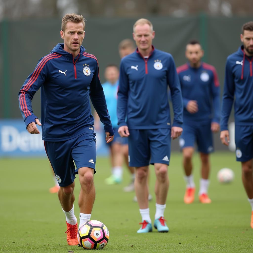 Erling Haaland training with Manchester City