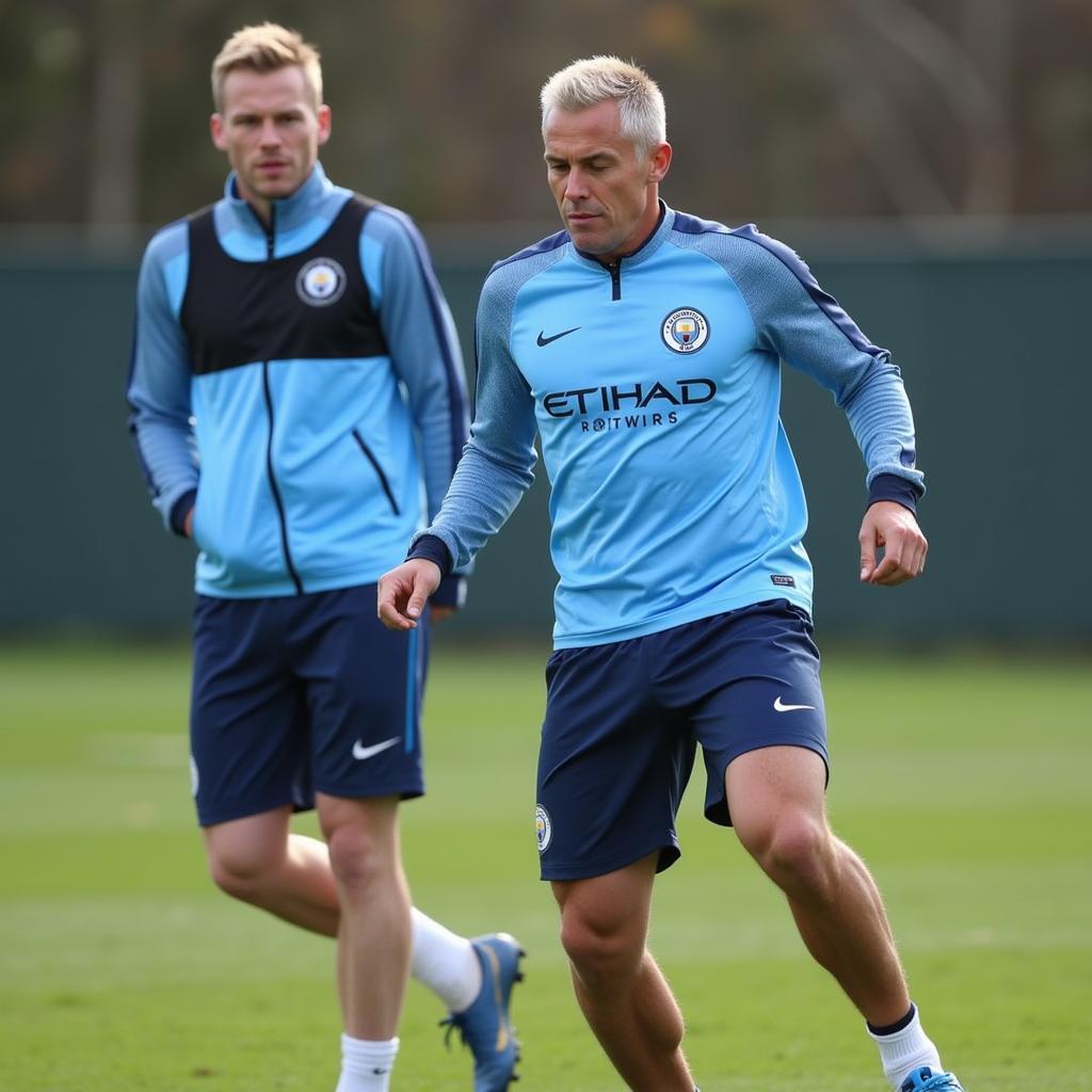 Erling Haaland training with Manchester City