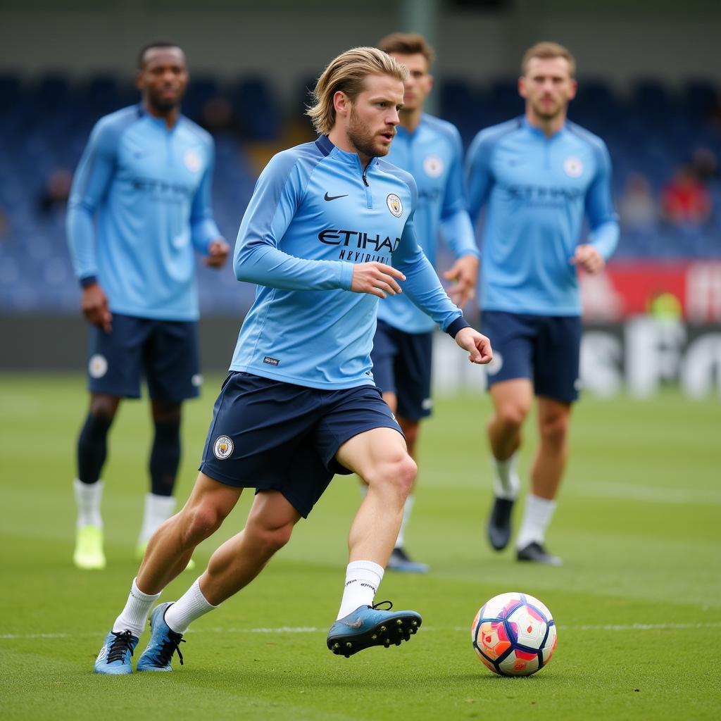 Erling Haaland Training with Manchester City