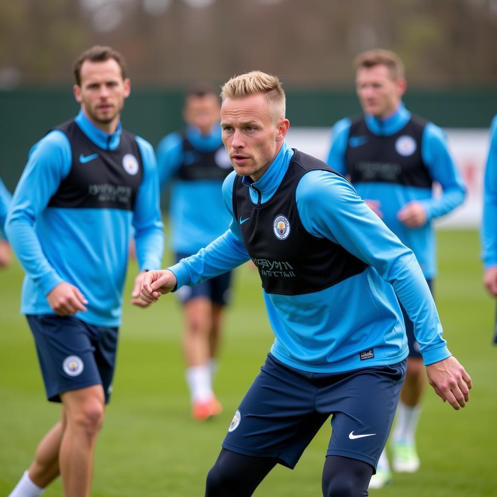 Haaland Training with Manchester City