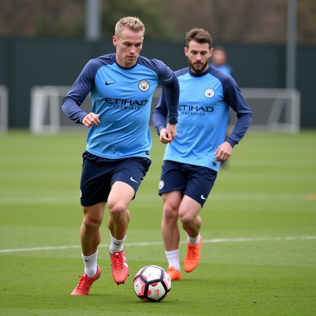 Haaland Training with Man City