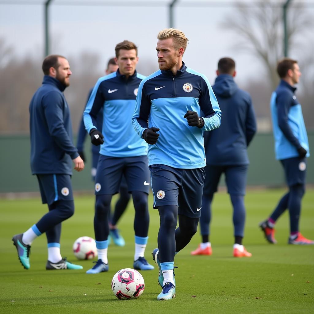 Haaland Training with Man City