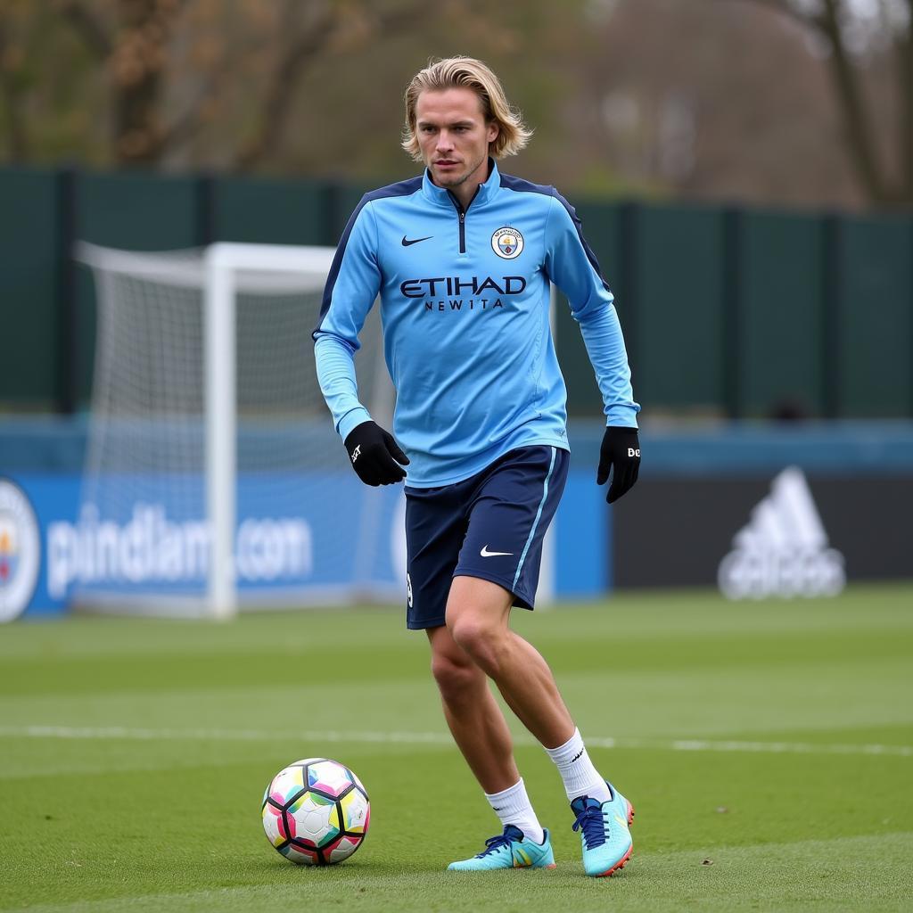 Haaland Training at Manchester City