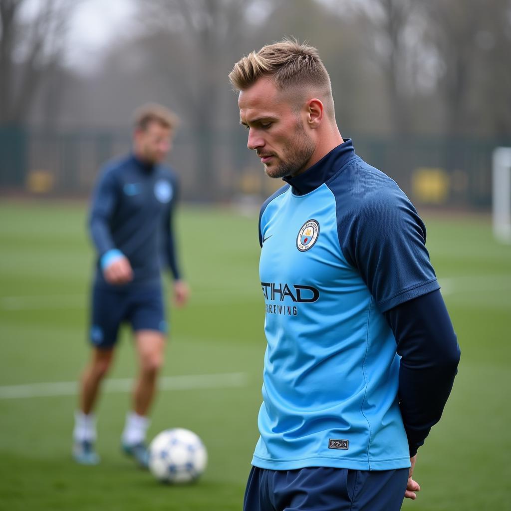 Haaland Training with Manchester City