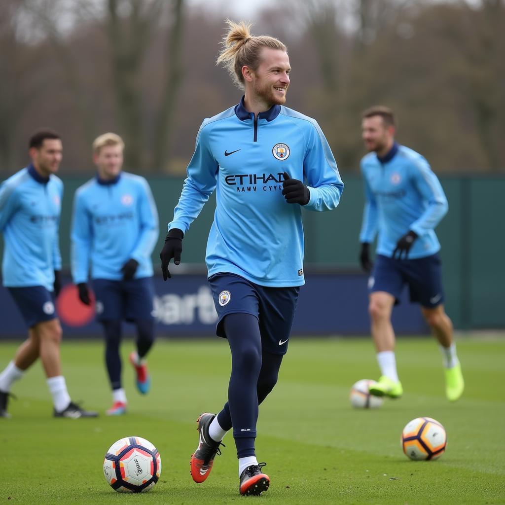 Erling Haaland Training with Manchester City