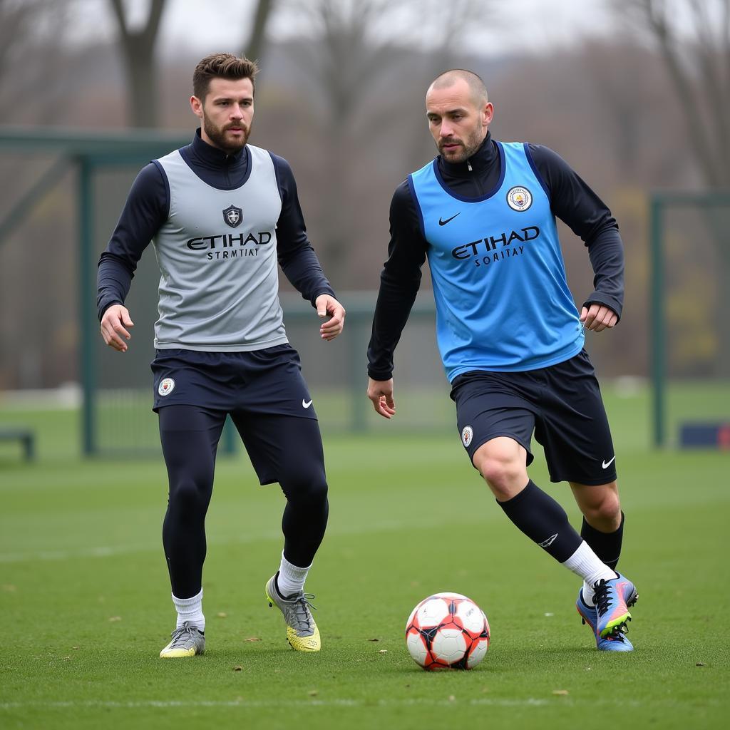 Haaland Training with Manchester City