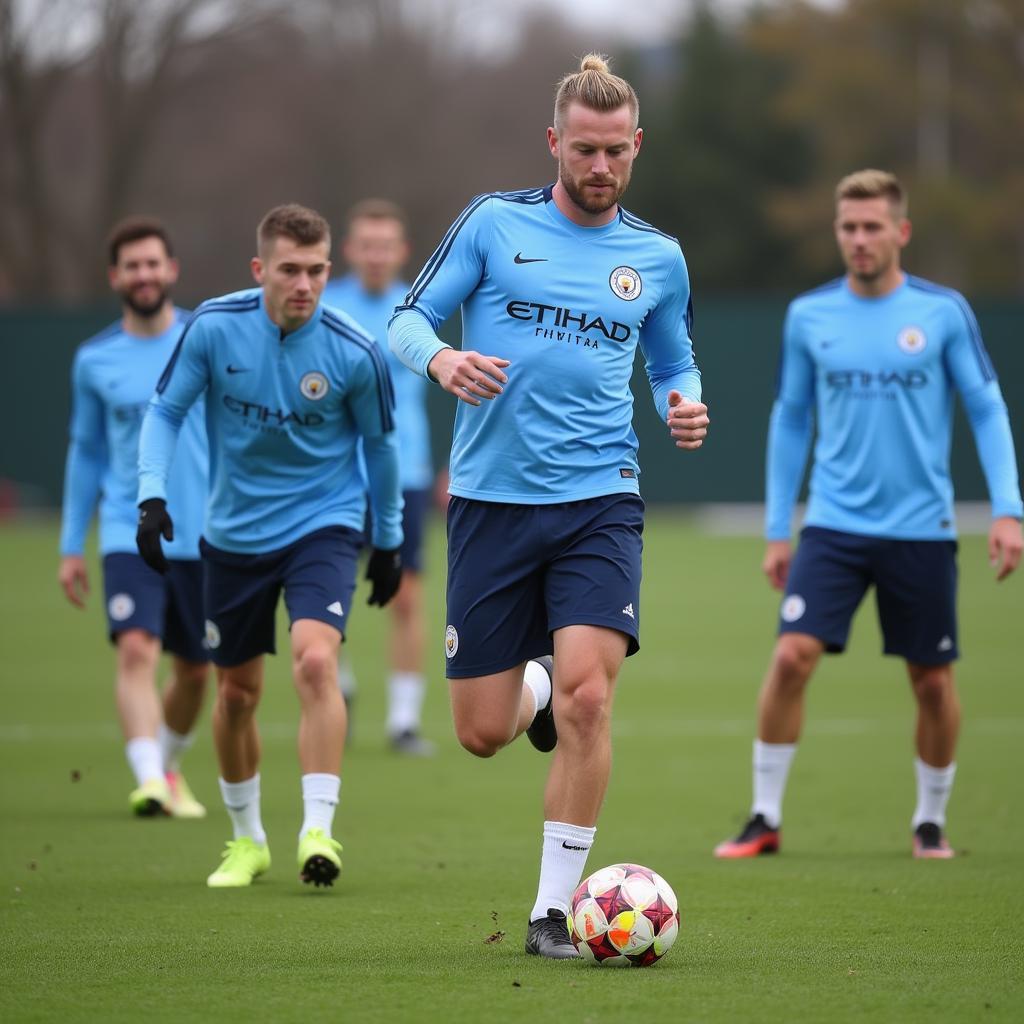 Haaland Training with Manchester City