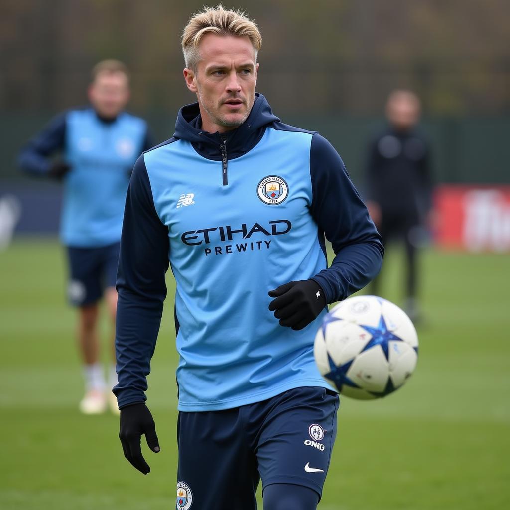 Erling Haaland training with Manchester City