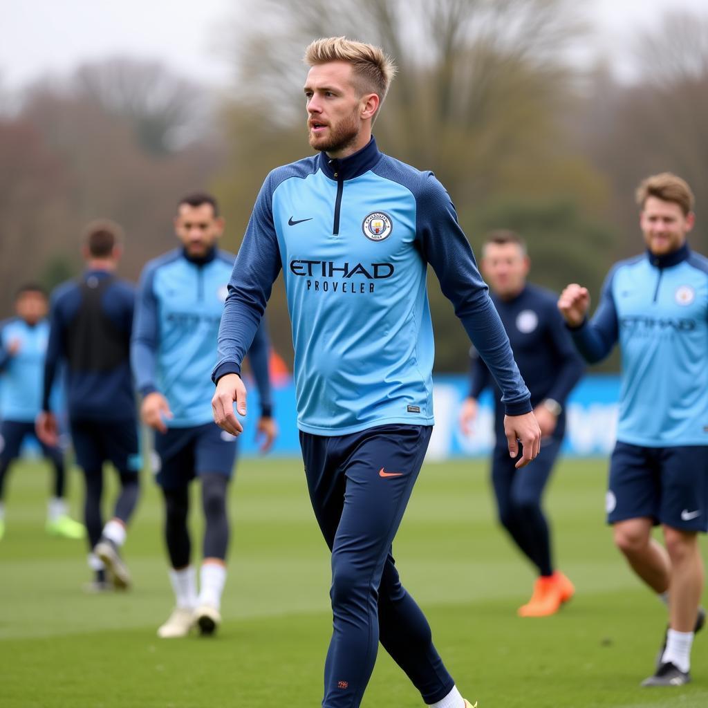 Haaland Training with Manchester City