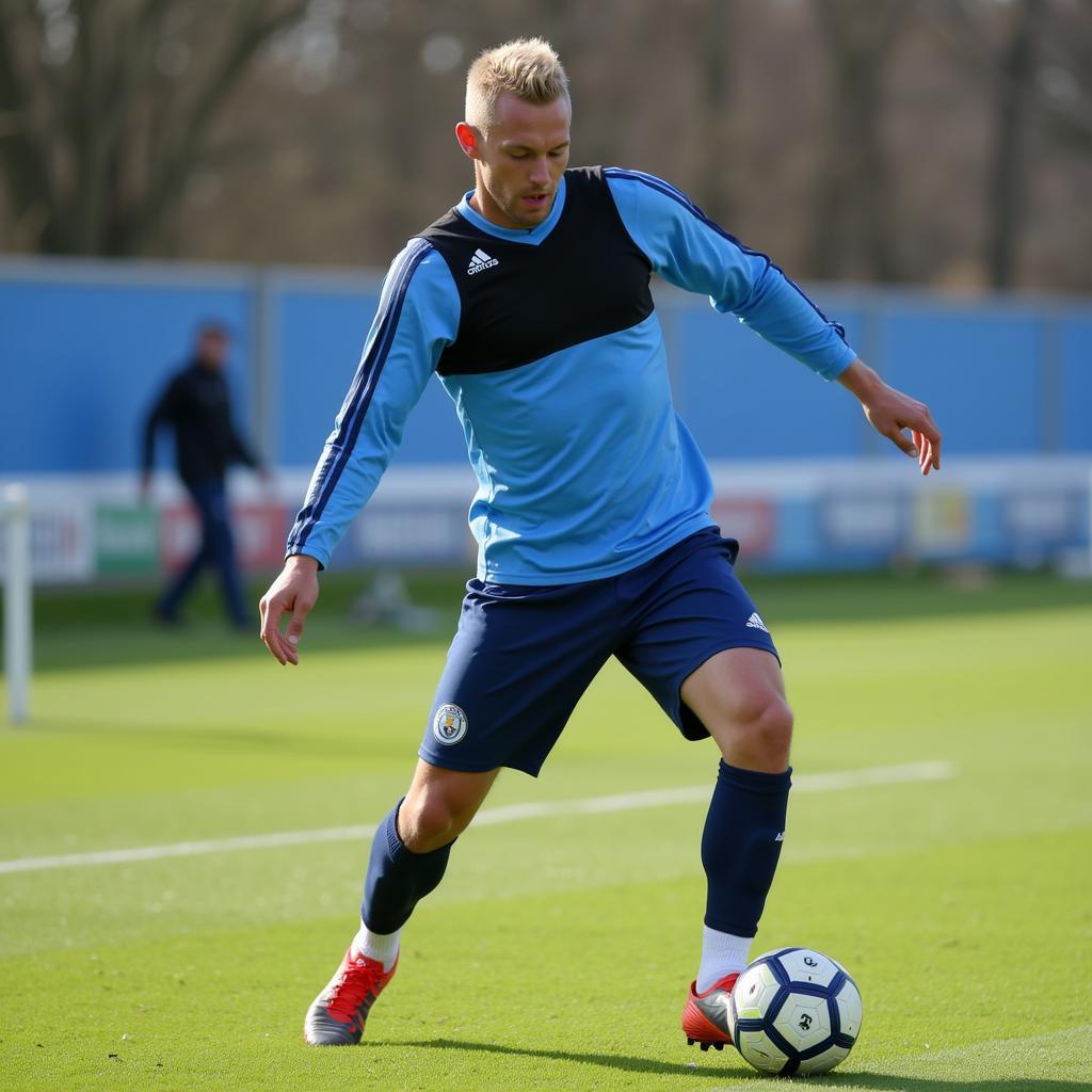 Haaland Training at Manchester City for the World Cup