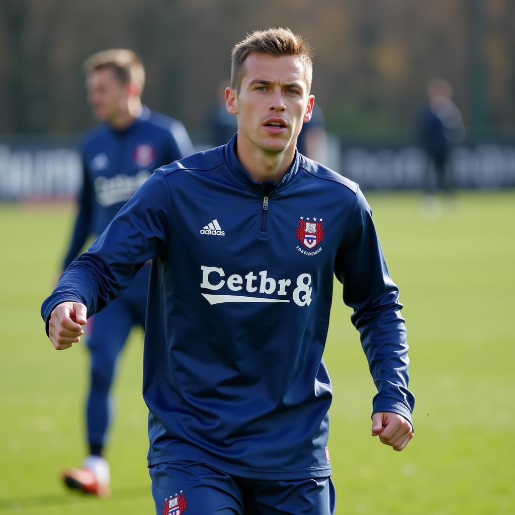 Haaland training with Molde FK in 2017