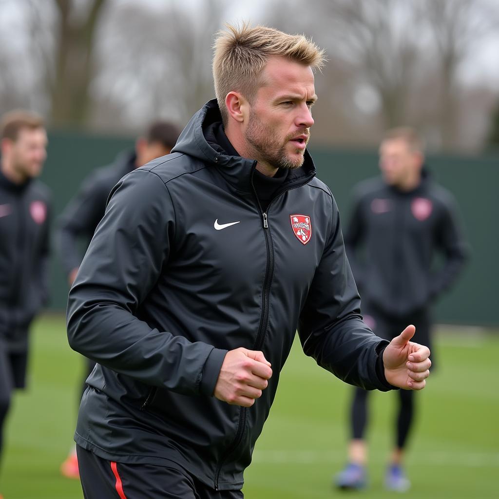 Erling Haaland training with the Norwegian national team