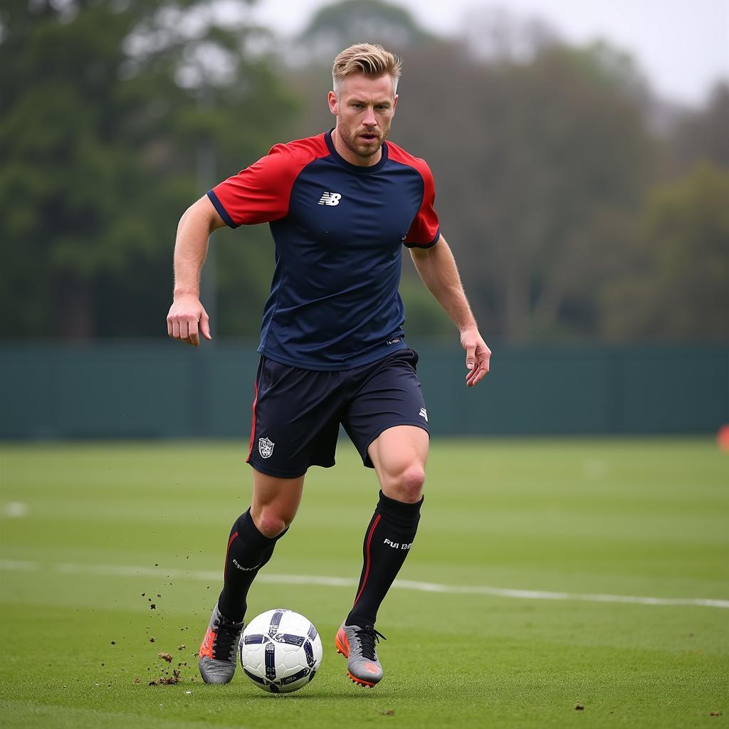 Erling Haaland Training on the Pitch