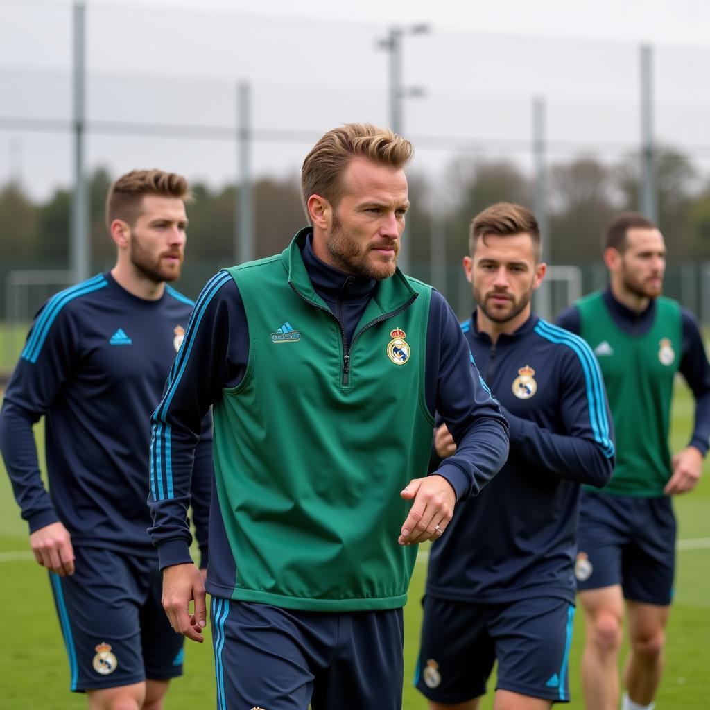 Haaland training with Real Madrid