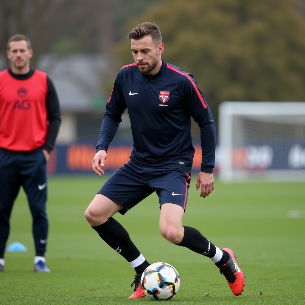 Haaland in a training session