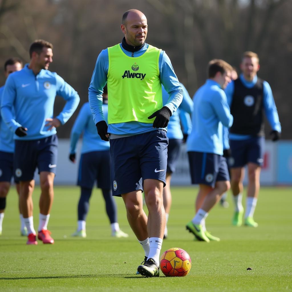 Erling Haaland in a training session