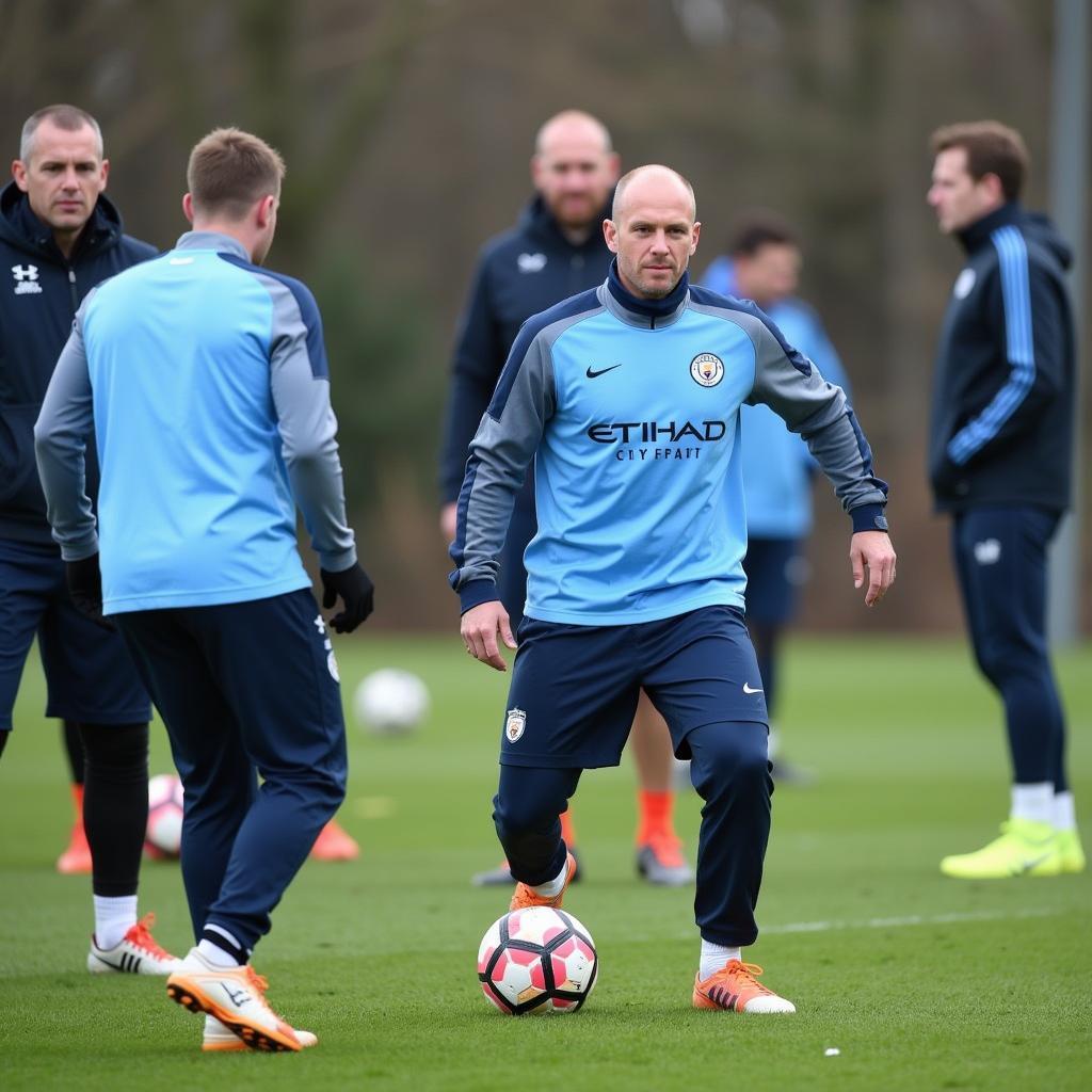 Haaland in training ahead of the Ipswich match